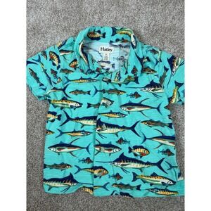 Hatley Boys Hawaiian Fish Button Up Shirt 100% Cotton 3T